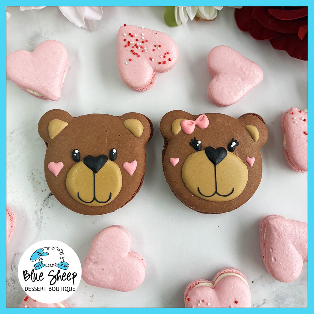 NJ giant sweet bear decorated macarons for Valentine's Day or a special gift