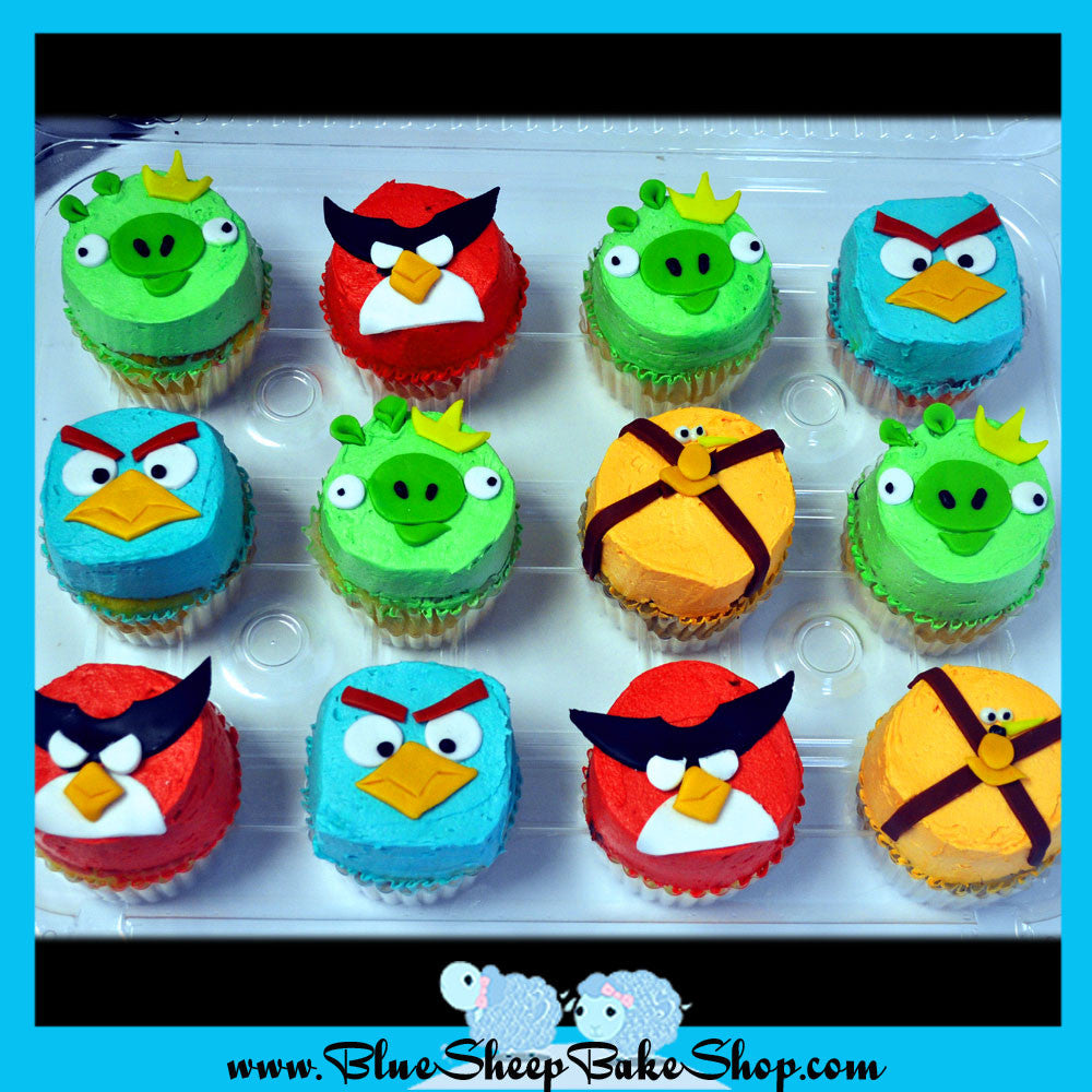 angry birds space cupcakes