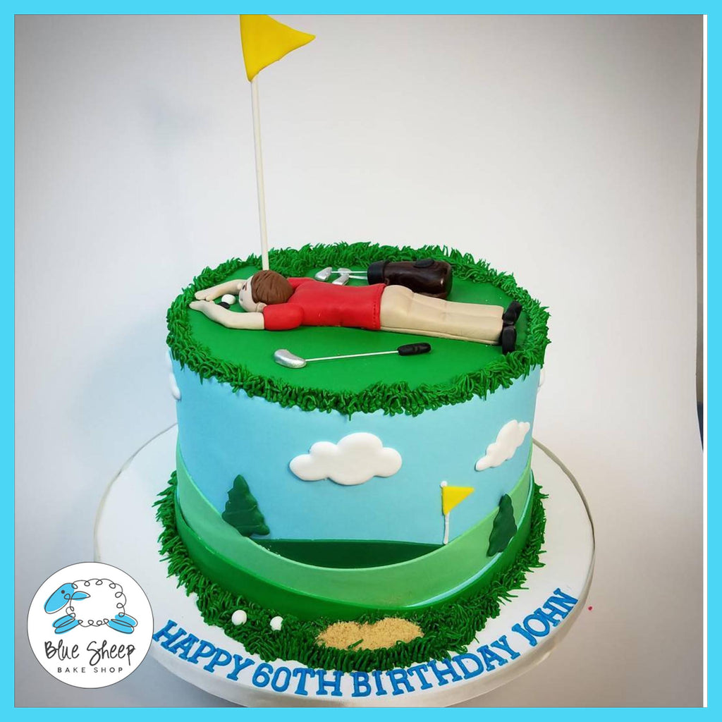 golf themed custom cake nj