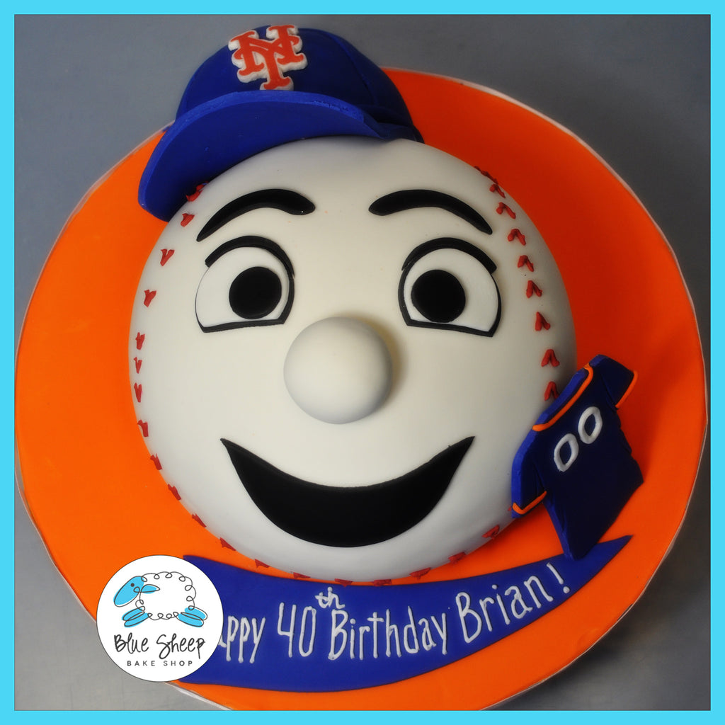mets logo baseball birthday cake custom specialty cakes nj
