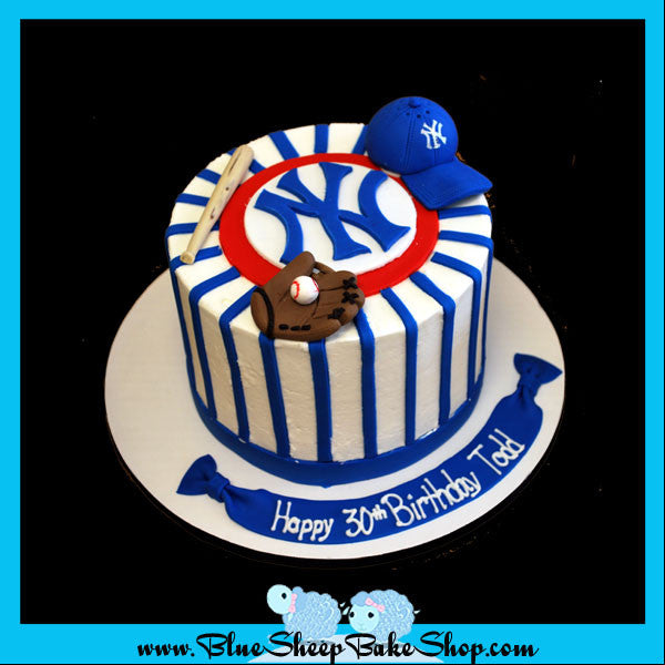 NY Yankees 30th Birthday Cake – Blue Sheep Bake Shop