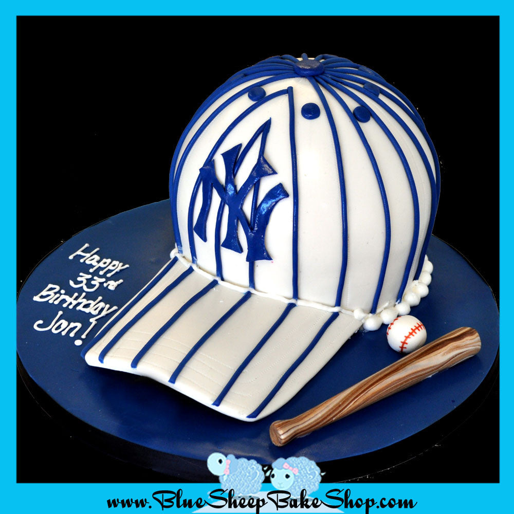 yankees baseball cap cake