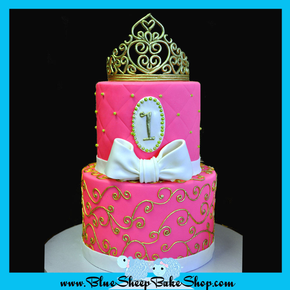 Celebrating 1st Birthday Cake with Baby Girl - Kukkr Cakes