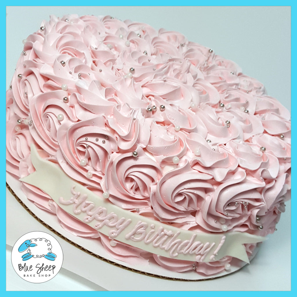 pink rosette ice cream cake nj