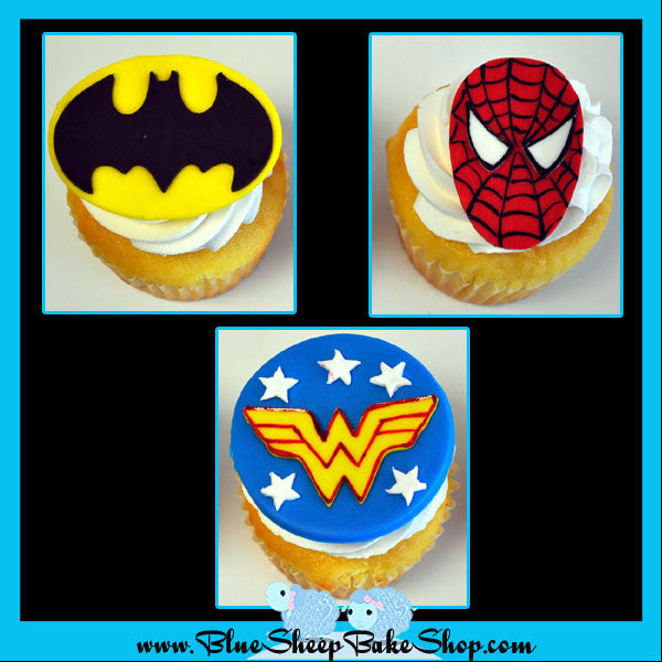 batman cupcakes spiderman cupcakes wonder woman cupcakes superhero cupcakes
