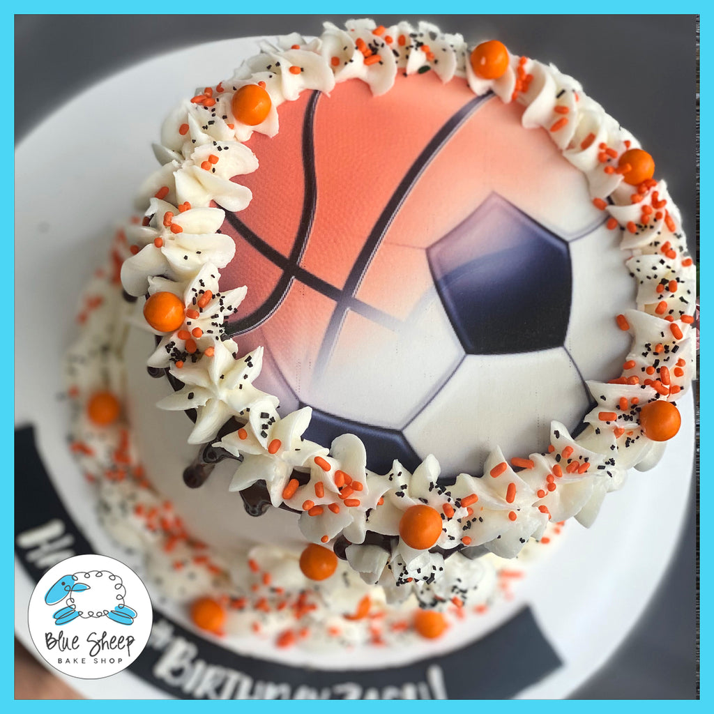 basketball & soccer cake nj bakery