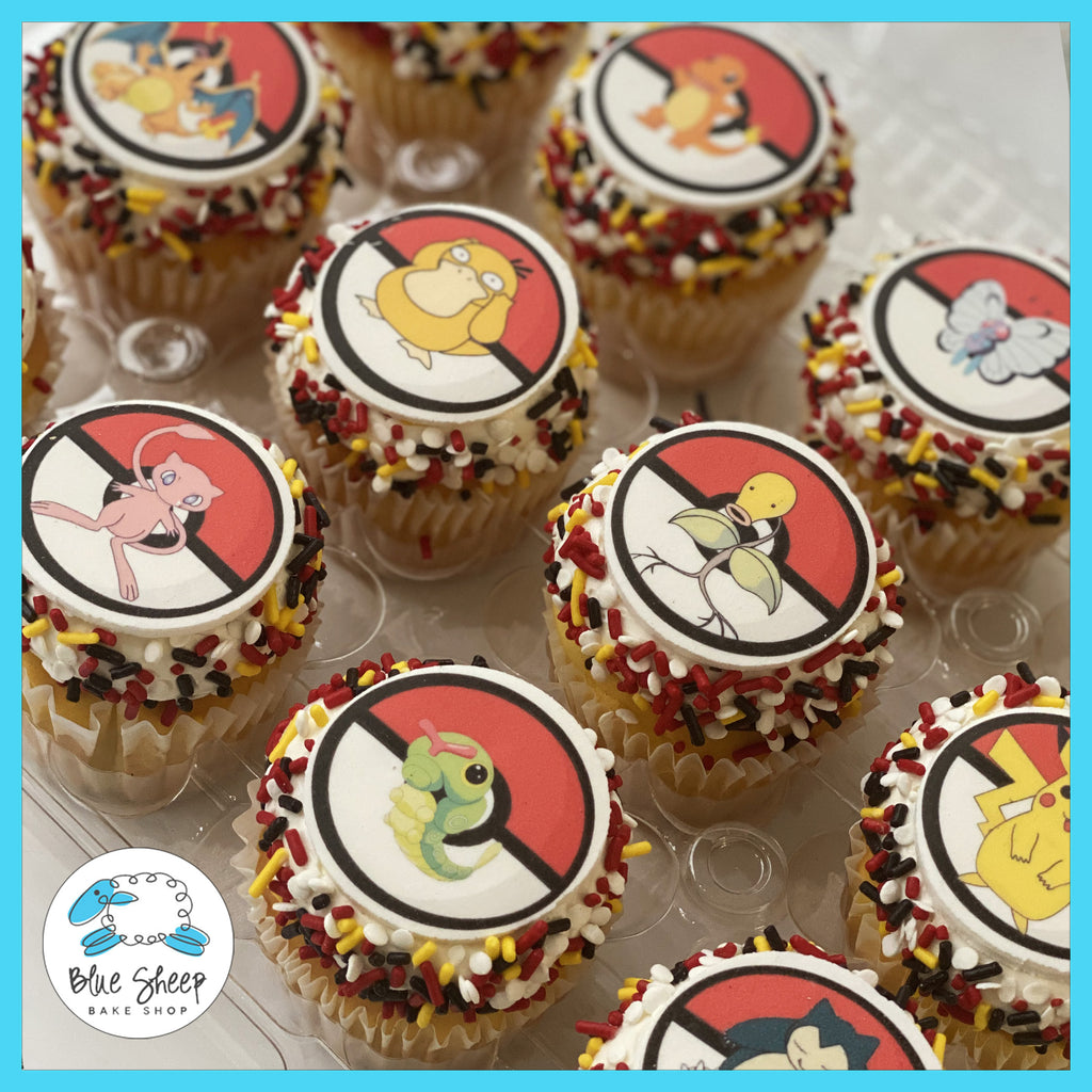 pokemon cupcakes, custom cupcakes, nj cupcakes, birthday cupcakes, best cupcakes nj