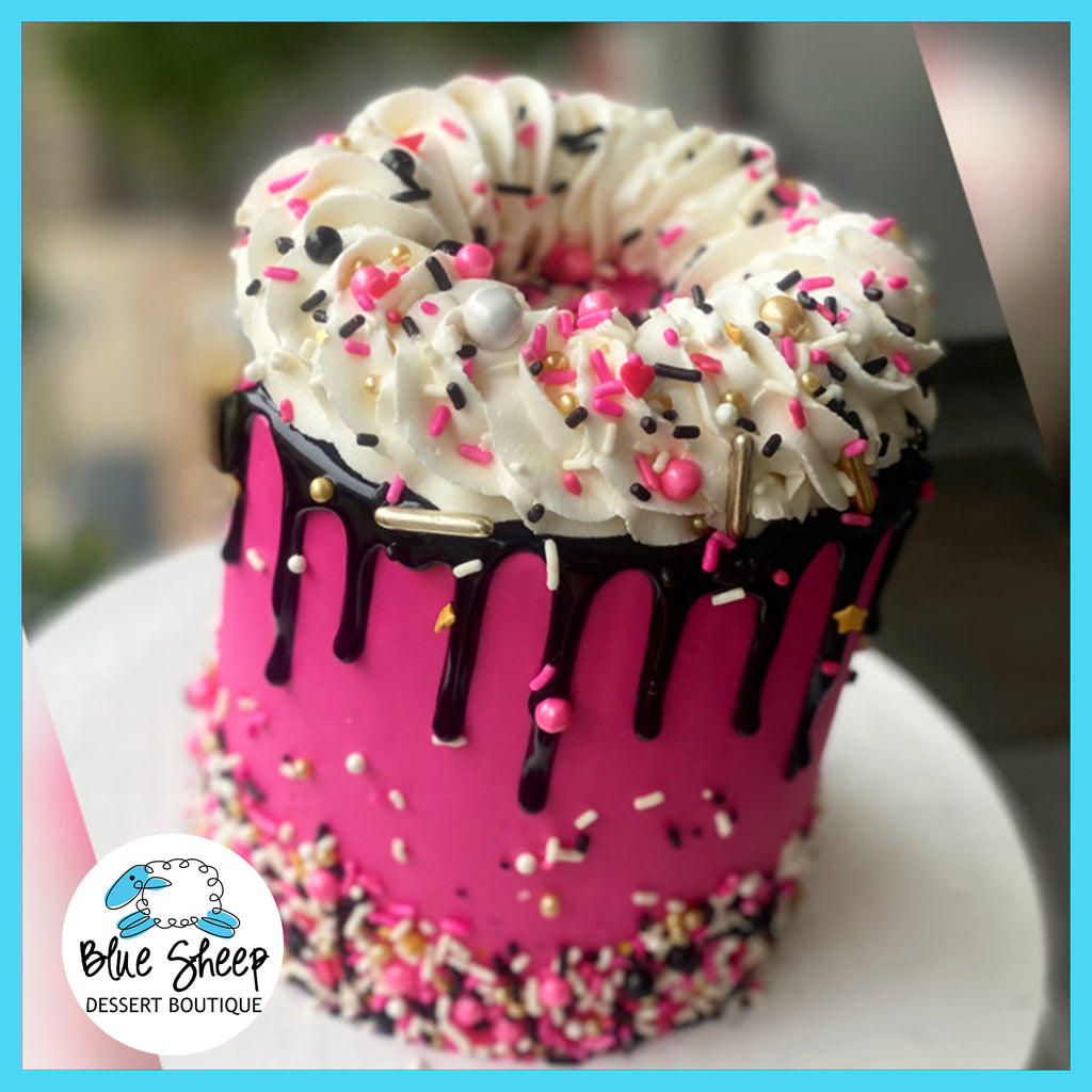 pink and black birthday cake nj cakes